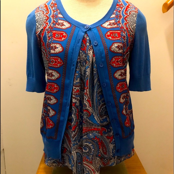 NY & Co. 2pc.Silk Sweater Set Size XS - Picture 1 of 7